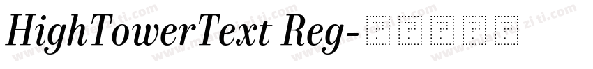 HighTowerText Reg字体转换